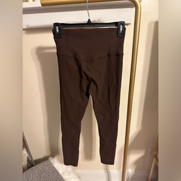 Brown ribbed Athleta leggings size small - Picture 2 of 4